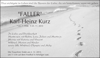Traueranzeige von Karl-Heinz Kurz von trauer.echo-online.de