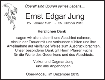 Traueranzeige von Ernst Edgar Jung von trauer.echo-online.de