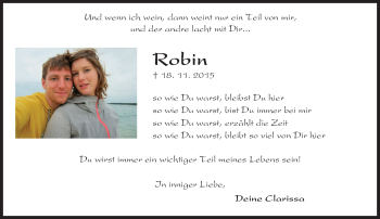 Traueranzeige von Robin Schmid von trauer.echo-online.de