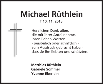 Traueranzeige von Michael Rüthlein von trauer.echo-online.de