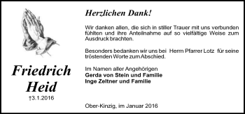 Traueranzeige von Friedrich Heid von trauer.echo-online.de