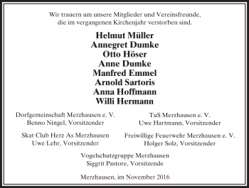 Traueranzeige von In Gedenken  von  Usinger Anzeiger