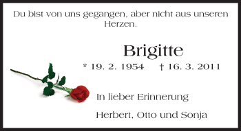 Traueranzeige von Brigitte Horlebein von trauer.echo-online.de