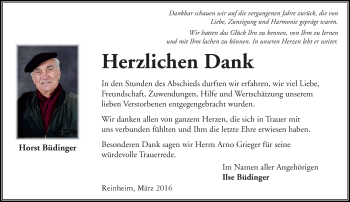 Traueranzeige von Horst Büdinger von trauer.echo-online.de