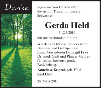 Traueranzeige von Gerda Held von trauer.echo-online.de