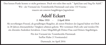 Traueranzeige von Adolf Eckart von trauer.echo-online.de