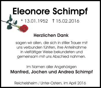 Traueranzeige von Eleonore Schimpf von trauer.echo-online.de
