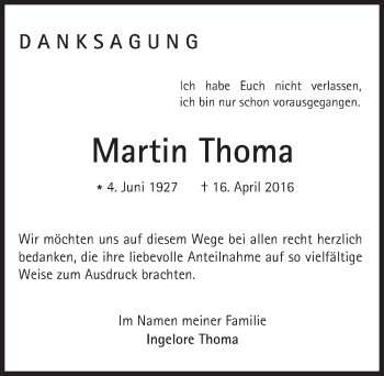 Traueranzeige von Martin Thoma von  Wiesbaden komplett