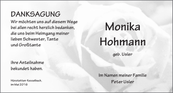 Traueranzeige von Monika Hohmann von  Wiesbaden komplett