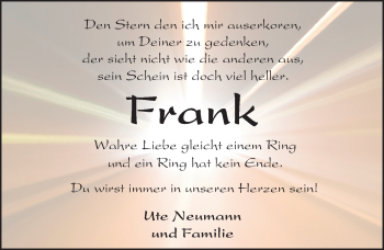 Traueranzeige von Frank Kwasniewski von  Kreisanzeiger