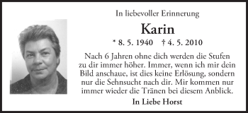 Traueranzeige von Karin  von  Wiesbaden komplett