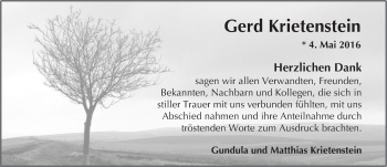 Traueranzeige von Gerd Krietenstein von  Wiesbaden komplett
