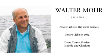 Traueranzeige von Walter Mohr von Trauerportal Echo Online