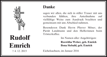 Traueranzeige von Rudolf Emrich von  Sonntags Anzeiger