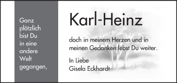 Traueranzeige von Karl-Heinz  von  Wiesbaden komplett