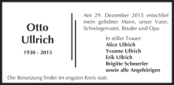 Traueranzeige von Otto Ullrich von  Wiesbaden komplett