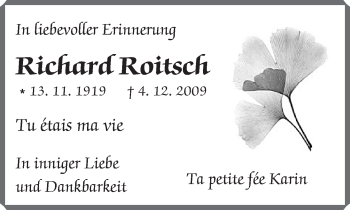Traueranzeige von Richard Roitsch von  Wiesbaden komplett