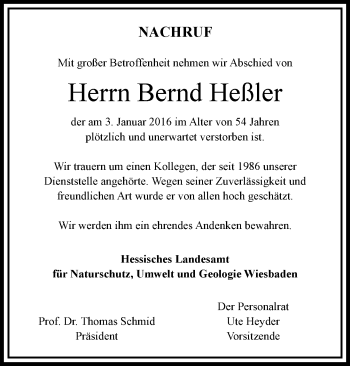 Traueranzeige von Bernd Heßler von trauer.rmp.de