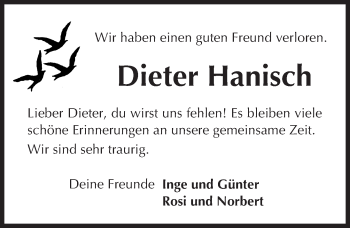 Traueranzeige von Dieter Hanisch von  Wiesbaden komplett