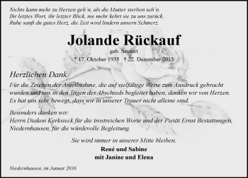 Traueranzeige von Jolande Rückauf von  Idsteiner Zeitung