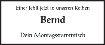 Traueranzeige von Bernd Landau von Darmstädter Echo