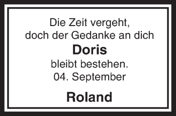 Traueranzeige von Doris  von  Camberger Anzeiger