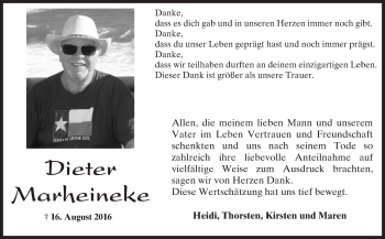 Traueranzeige von Dieter Marheineke von Trauerportal Rhein Main Presse