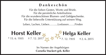 Traueranzeige von Horst Keller von Trauerportal Echo Online