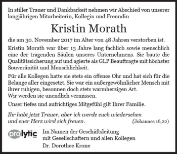 Traueranzeige von Kristin Morath von Trauerportal Rhein Main Presse
