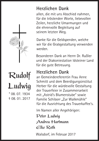 Traueranzeige von Rudolf Ludwig von  Camberger Anzeiger
