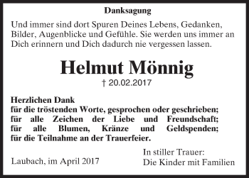 Traueranzeige von Helmut Mönnig von  Gießener Anzeiger