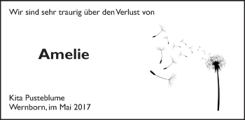 Traueranzeige von Amelie  von  Usinger Anzeiger