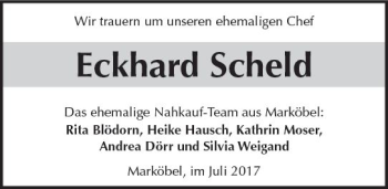 Traueranzeige von Eckhard Scheld von  Kreisanzeiger