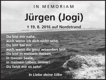 Traueranzeige von Jürgen  von Trauerportal Rhein Main Presse