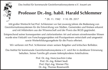 Traueranzeige von Harald Schlemmer von Trauerportal Echo Online