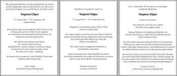 Traueranzeige von Siegmar Gilges von Trauerportal Rhein Main Presse
