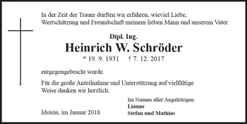 Traueranzeige von Heinrich Schröder von Trauerportal Rhein Main Presse