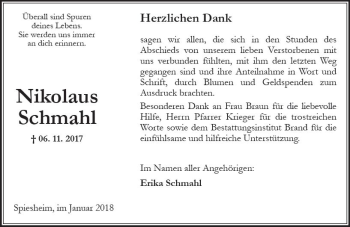 Traueranzeige von Nikolaus Schmahl von Trauerportal Rhein Main Presse