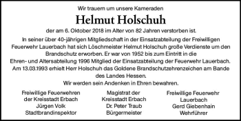 Traueranzeige von Helmut Holschuh von vrm-trauer