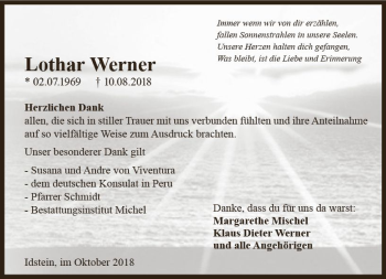 Traueranzeige von Lothar Werner von vrm-trauer