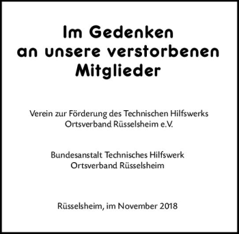 Traueranzeige von Im Gedenken  von vrm-trauer