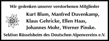 Traueranzeige von Wir gedenken  von vrm-trauer
