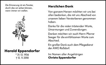 Traueranzeige von Harald Eppendorfer von vrm-trauer