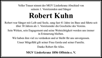 Traueranzeige von Robert Kuhn von vrm-trauer