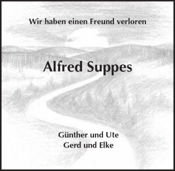 Traueranzeige von Alfred Suppes von Trauerportal Rhein Main Presse