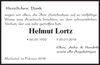 Traueranzeige von Helmut Lortz von Trauerportal Rhein Main Presse