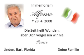 Traueranzeige von Alfonso Strippoli von  Gießener Anzeiger