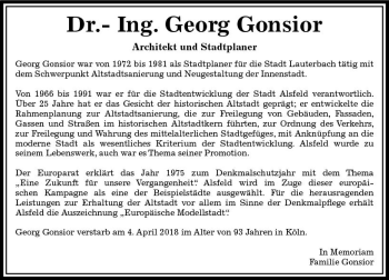 Traueranzeige von Georg Gonsior von VRM Trauer