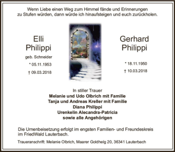 Traueranzeige von Gerhard Philippi von VRM Trauer