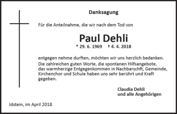 Traueranzeige von Paul Dehli von Trauerportal Rhein Main Presse